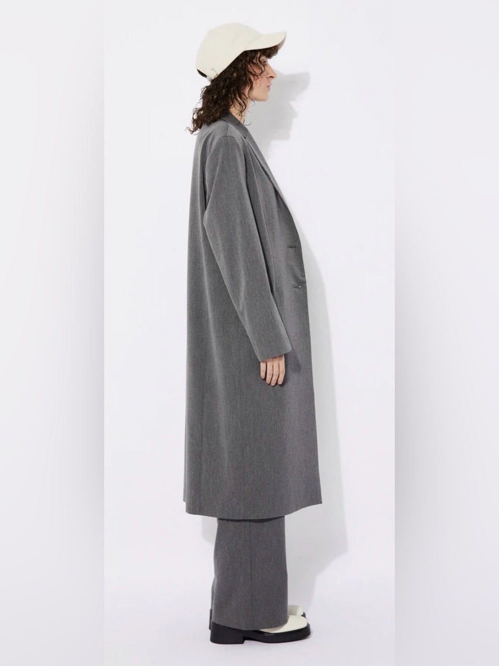 Rita Row Noufonts Longline Coat | Dark Grey | Size M - Picture 3 of 13